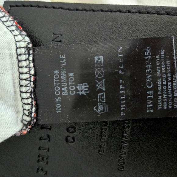 Philipp Plein women's Short Sleeves T-Shirt, black and red plaid - Picture 5 of 6